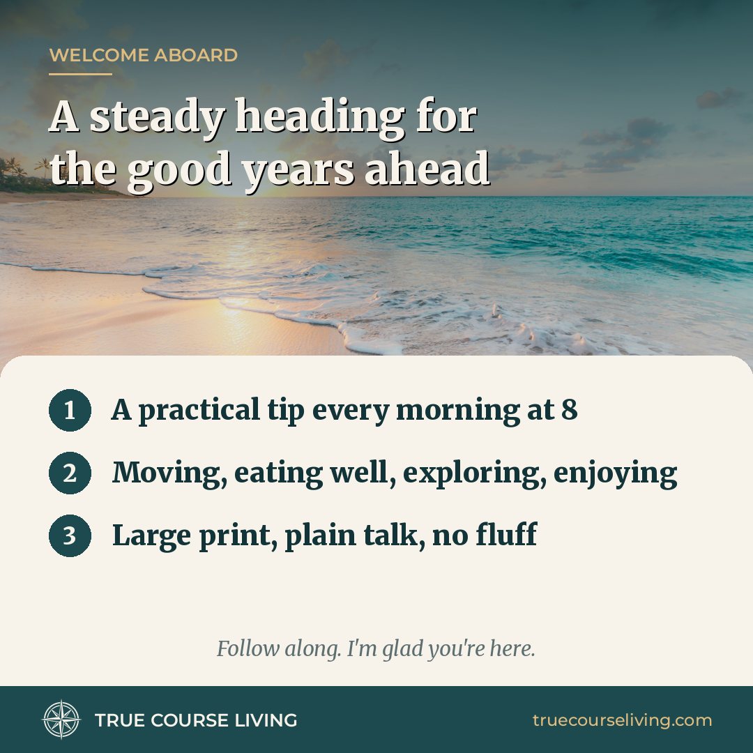 Tip card: Welcome Aboard: A Steady Heading for the Good Years Ahead