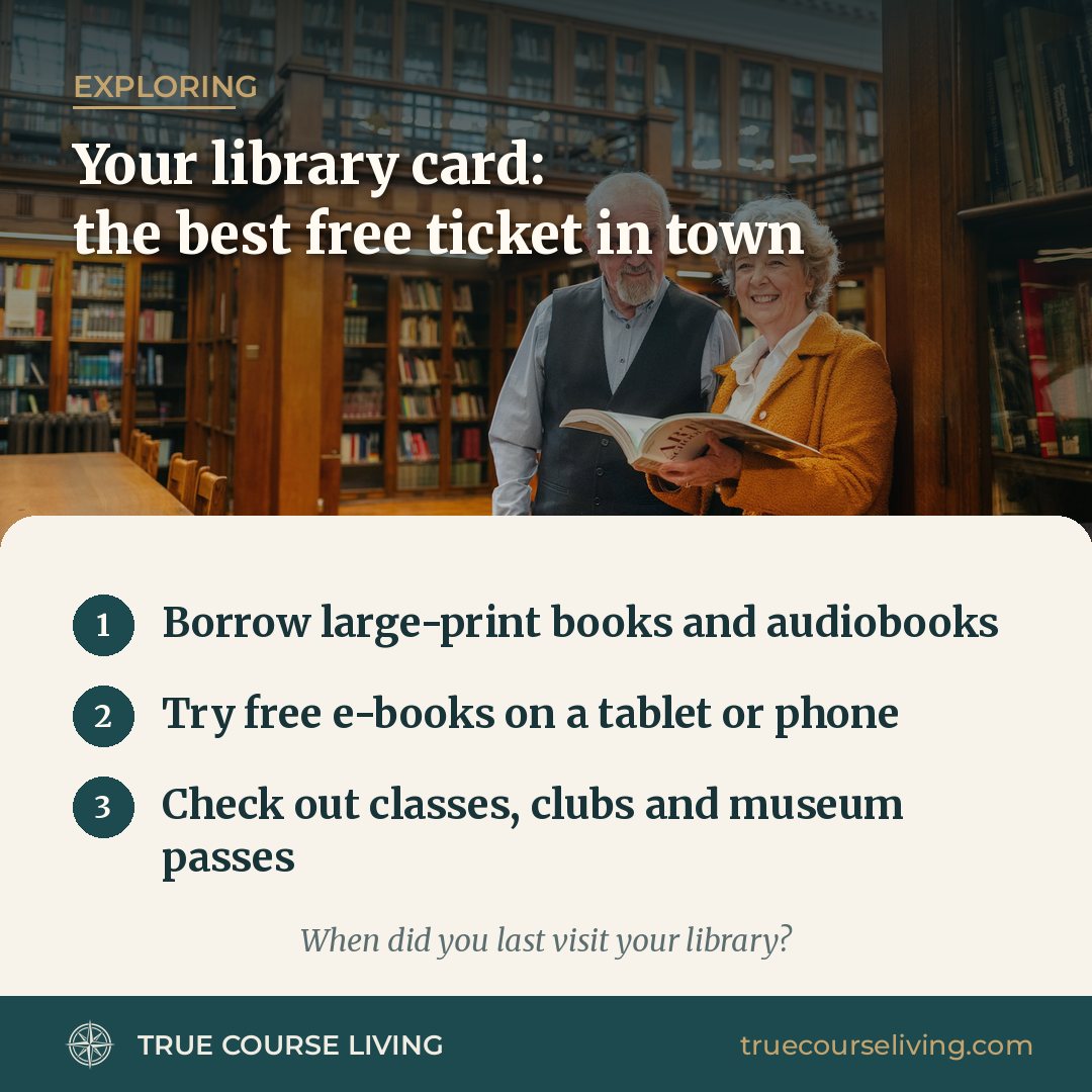 Tip card: Your Library Card: The Best Free Ticket in Town
